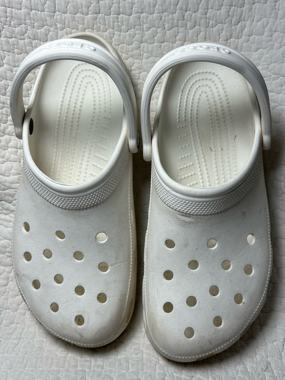 CROCS Classic White Slip-On Clogs for Men